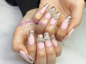 アン ジョーヌドラゴ/【ロングネイル】ミラーフレンチ