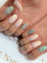 クリスタルネイル ゆめタウン博多店(CRYSTAL NAIL)/大理石アートネイル