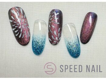 スピードネイル アンド アイ 宮交シティ店/#200【花火アート×マグネット】