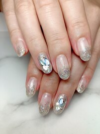 ブルー系シェルネイル