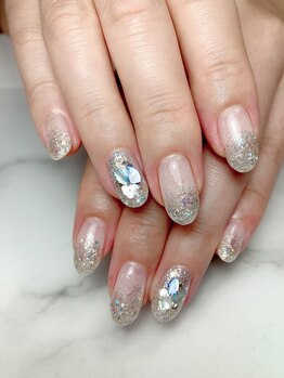 ブルー系シェルネイル