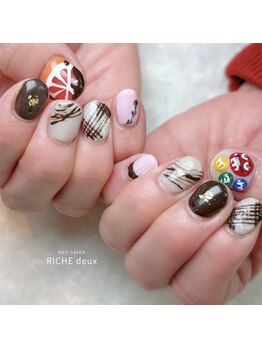 リッシュ ドゥ(RICHE deux)/チョコづくしネイル