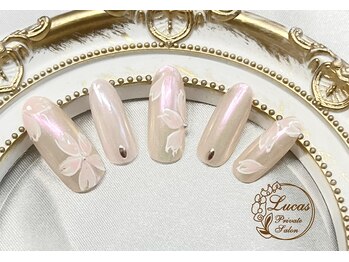 シンプル桜ネイル