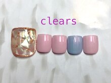 ビューティーネイルサロン クリアーズ(Clears)/ゴールド囲みラインシェルネイル