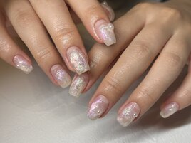 奥行きキラキラネイル