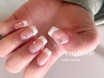 アントレッド(entraide)/キラキラフレンチネイル