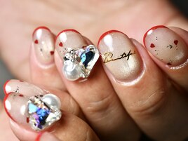 バレンタインネイル　nitta