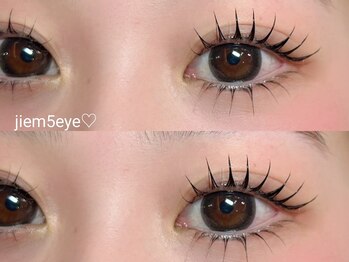 ジェイムファイブアイ(Jiem 5 eye)の写真/理想の束感まつげへ♪流行デザインパーマで目尻流すメーテル風まつげに☆