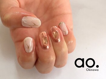 アオ おもろまち(ao.)/85min/大理石風 Nail ao.沖縄