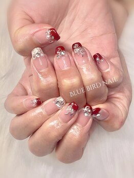 ブルーバードネイル(Blue bird nail)/ボルドーフレンチ