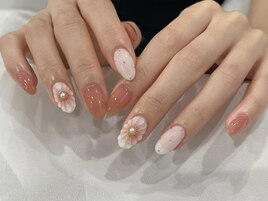 ニュアンスフラワーネイル