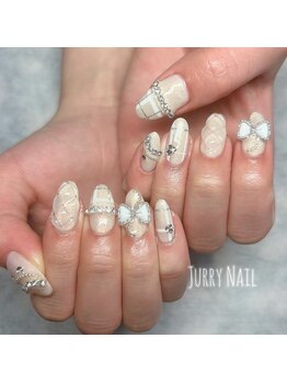 ジュリーネイル 所沢店/リボン・キルティングネイル