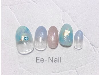 水色タイダイネイル初回¥6500