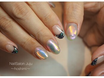 ジュジュ(Juju)/オーロラキャンディと螺鈿ネイル