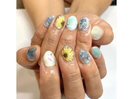 【ひまわりsummerネイル】