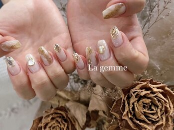 ネイルサロン ラジェム 諫早店(La gemme)の写真/【 付け替えオフ無料 】 シンプル/定額A・B/持ち込みOK＊お客様の<可愛い>に寄り添う多様なデザイン★