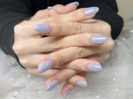 ホワイトミラー☆オーロラネイル