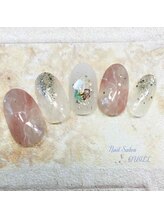 ネイルサロン クイル(QUILL)/９月大理石（２）