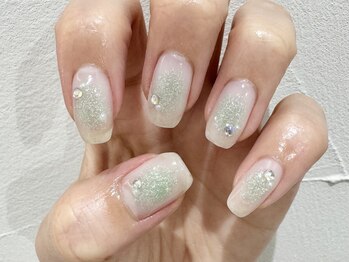 クォーターリゾートネイル(QUARTER RESORT nail)/透明感ネイル☆
