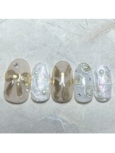ママの秘密基地/ミラーりぼんネイル☆