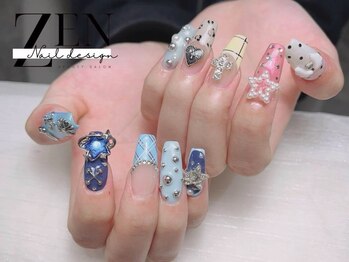ゼン ネイル デザイン 池袋(ZEN NAIL DESIGN)/長さだしやり放題×つけ放題