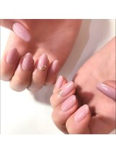 ストーリーアイラッシュアンドネイル(Story)/くすみピンク大人ネイル♪