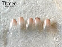 スリーネイルプラスアイラッシュ(Threee Nail+Eyelash)/シンプル　オフィスネイル