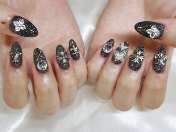 ネイルサロンフォーユー(for u)の写真/【持ち込みOK】お客様のやりたいが叶う☆ストーン・パーツ付け放題¥7980/アートやり放題¥9980