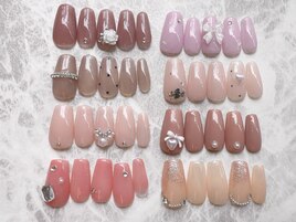 シンプル秋ワンホンネイル