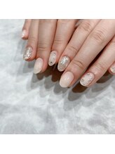 ネイルモア 金沢店(NAIL moA)/White×glitter