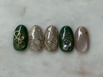 ブランロール 中目黒店(Blanl'or)/【和装】和装×ゴールドネイル