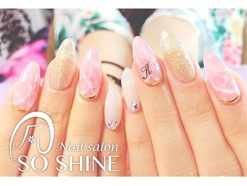爪ソウシャイン(爪 SO SHINE)/Gelipチップ長さ出し☆