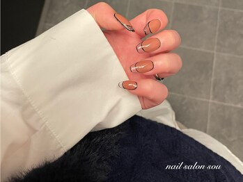 ソウ 西梅田店(Sou)/クリアフレンチネイル
