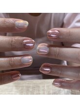 エーナイン イオンモール三川店/ピンクミラーネイル