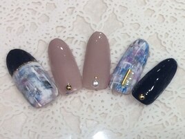 お洒落ツイードネイル