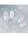 とろけ雪だるまネイル