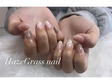 ハズグラスネイル(Haze Grass nail)/リボンネイル