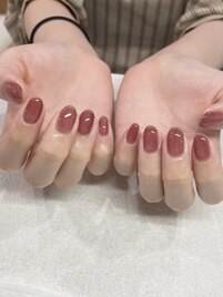 大人女性のワンカラーネイル