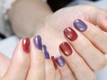 ネイルルームリラ 川崎(nailroom lilas)/マグネットワンカラー＊自爪育成
