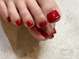王道！真っ赤♪フットネイル☆