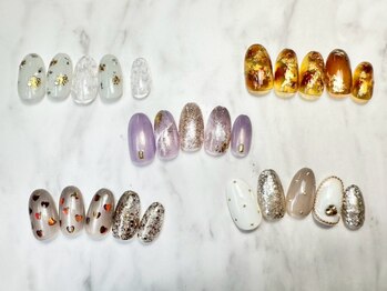 プティリボン 武蔵小金井店(PetitRibbon)の写真/定額色変更OK♪定額デザインもシンプル～個性派まで！オフィスにも特別な日にも映えるオシャレなネイルに☆
