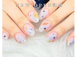 グラデーションブライダルネイル