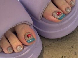 ハート ブルーフレンチ フット