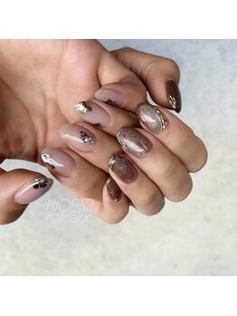 ノエム ネイルサロン(NOEM)/マグネットネイル×箔ネイル