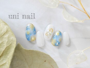ユニネイル(uninail)/雪の結晶ネイル