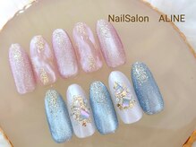 ネイルサロン アリーヌ(ＡＬＩＮＥ)の雰囲気（【初回オフ無料＋ハンドワンカラー￥4500】※写真8月新作￥6500 ）