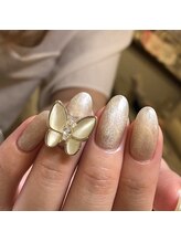 ネイル キュア NAIL CURE/バタフライネイル♪