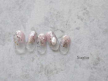 シンプリー 西荻窪店(Simpliee)/パールニュアンスネイル￥6900