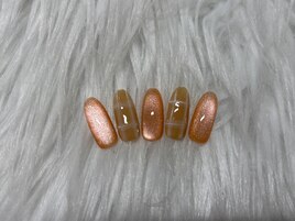 オレンジカラーネイル