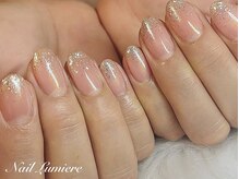 ネイルサロン ルミエール(Lumiere)/乳白色ストーンで、大人可愛く